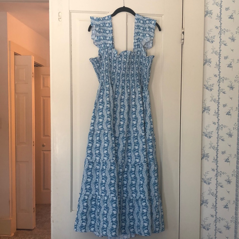 Hill House Home Ellie Nap Dress, medium, Trailing Vein print